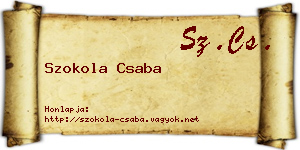 Szokola Csaba névjegykártya